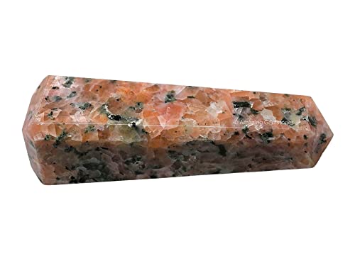 Image of Amazing Gemstone Pink Dotted Calcite Crystal Towers ~ Natural Healing Crystal Point Obelisk for Reiki Healing and Crystal Grid (2 to 3 INCH)