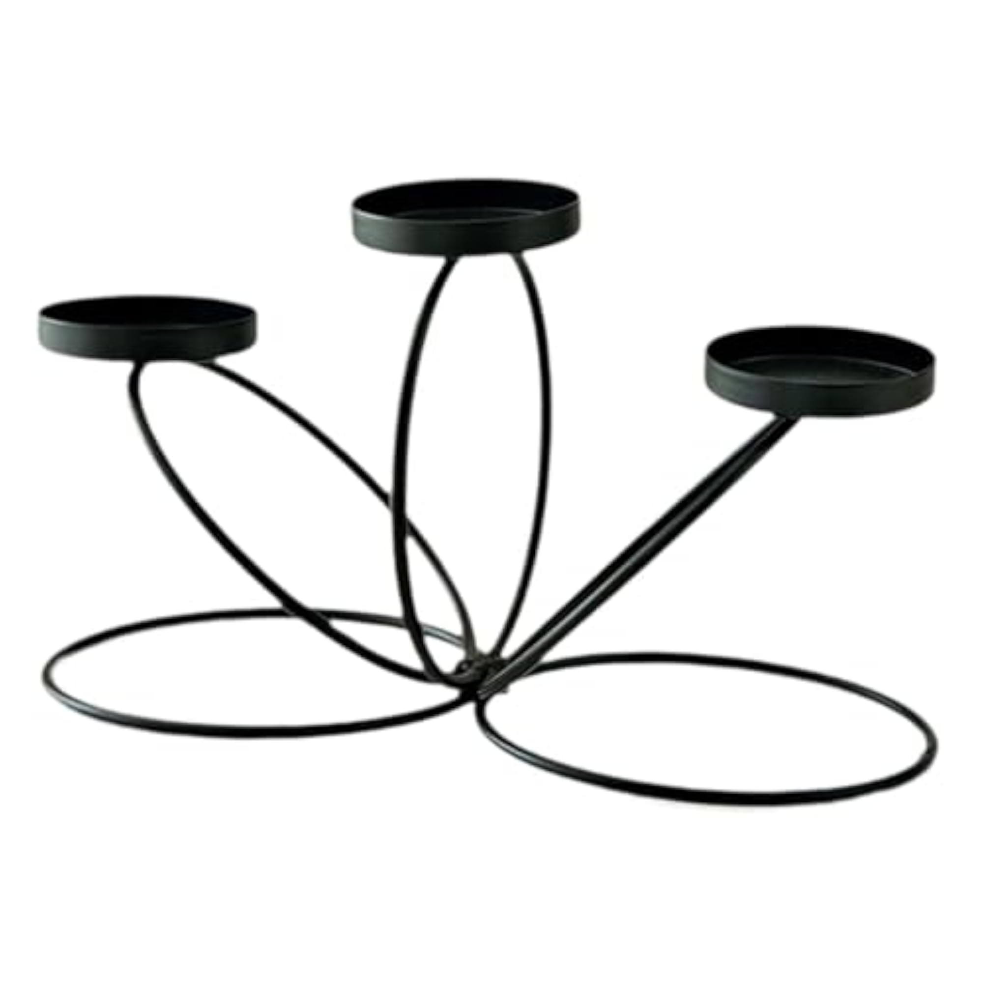 Elegant Iron Art Tealight Holder, Black