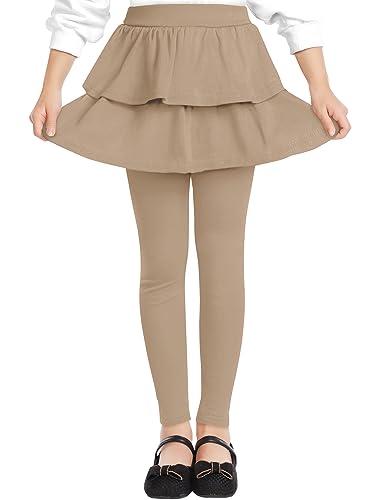 Witwot Girls Leggings with Skirt School Uniform Pants for Kids Clothes