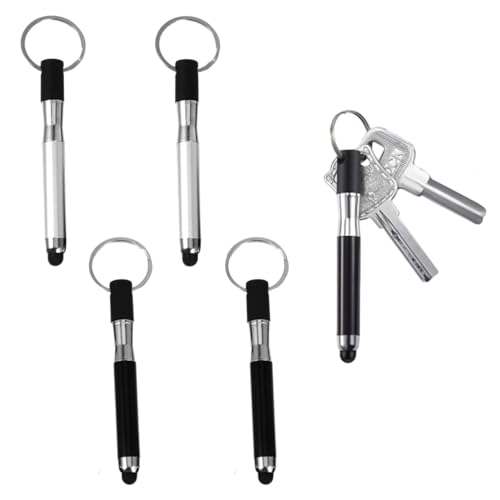 Stylet Tablette 4 Pièces - Mini Stylet Tactile Capacitif Universel 3 en 1 Pour iPad, Samsung, Smartphone - Stylo Tactile