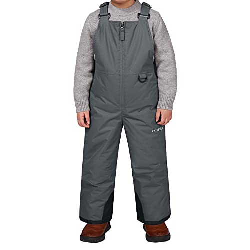 Hisea Kids Snow Bib Overalls 3M Thinsulate Infant/Toddler Ski Pants Insulated Skiing Bibs For Girls & Boys Grey #TOP5