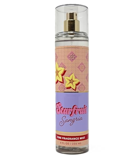 Bath and Body Starfruit Sangria Fine Fragrance Mist 8 fl oz / 236 mL Fragrance notes: golden starfruit, kiwi nectar and chilled sangria Pack of 1