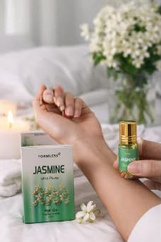 Image of Formless Jasmine 3ml Attar Unisex - Premium Floral Fragrance Oil, Long Lasting Alcohol-Free Perfume, Fresh Sweet Jasmine Scent, Pocket Size Roll-On, Travel Friendly Daily Wear & Special Occasions