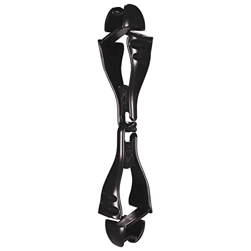 Image of Ergodyne Squids 3400 Glove Clip Holder with Dual Clips, Black, 1 Count (Pack of 1)