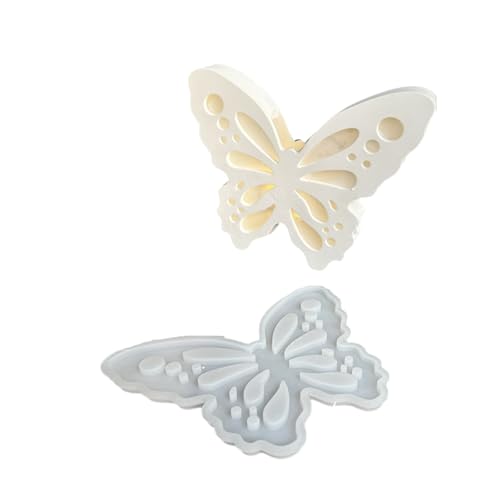 Molde de silicona con luz nocturna de mariposa brillante, flexible y reutilizable para manualidades, decoración romántica de dormitorio, fiesta de boda