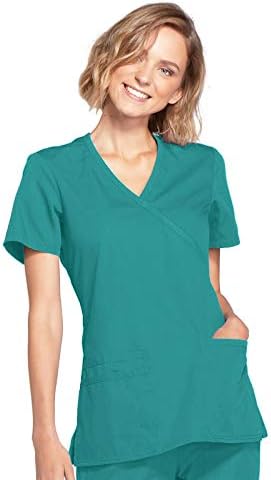 Cherokee womens Workwear Core Stretch Mock Wrap Scrubs Shirt Medical Scrubs (pack of 1)