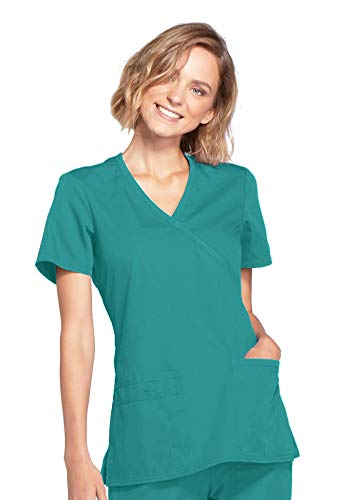 Cherokee womens Workwear Core Stretch Mock Wrap Scrubs Shirt Medical Scrubs (pack of 1)