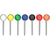 ADVANTUS Medium Head Map Tacks, 3/8-Inch Shank, 3/16-Inch Head, Box of 250, Assorted Colors (MTA250)
