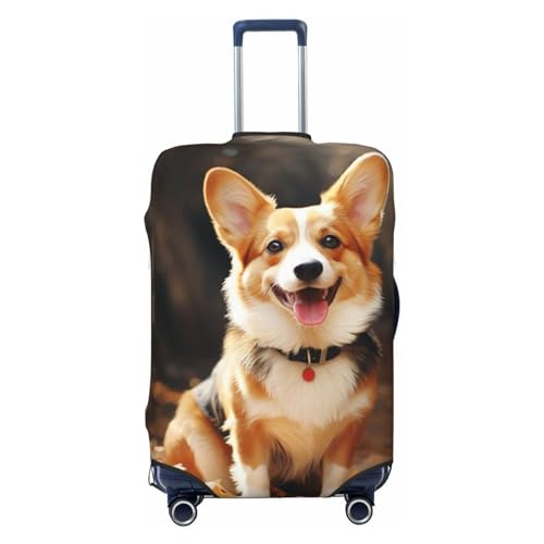 Corgi Dog Travel Luggage Cover Elastic Washable Suitcase Cover Protector Fashion Stretch Baggage Covers Dustproof Suitcase Sleeve Fits 18-32 inch luggage X-Large