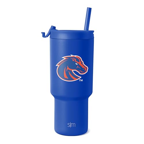 Image of Simple Modern Boise State Broncos Tumbler with Straw | 30oz | Collegiate | Trek Officially Licensed Boise State University Insulated Water Bottle, Travel Mug | Football Gift for Men, Dad, Him, Her