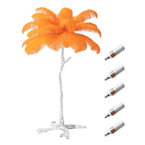 Lámpara de pie de plumas regulable para decoración de oficina y salón