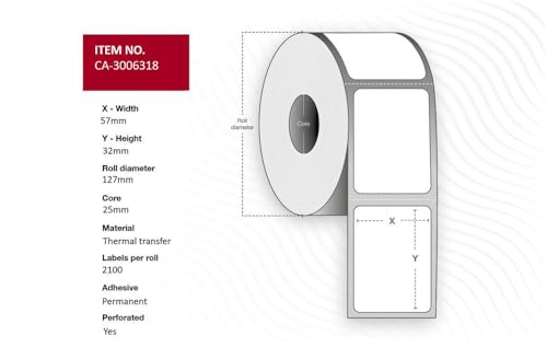 Rouleaux pour directions Capture Label 57x32 mm pour identifier vos bacs