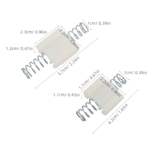 ABOOFAN Kit de herrajes para puerta de clóset bifold 4 piezas, resorte, material plástico y hierro, tamaño 2.30x2.20x1.20 cm, previene apertura automática, instalación fácil para habitaciones y vestidores miniatura 2