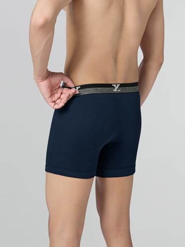 Image of XYXX Men's Nova Cotton Boxer Brief for Men Pack of 2 |Regular Fit with intellifresh No-Marks Waistband | Solid Underwear for Men Combo