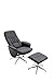Produktbild Rolf Recliner Chair with ottoman,Black PU
