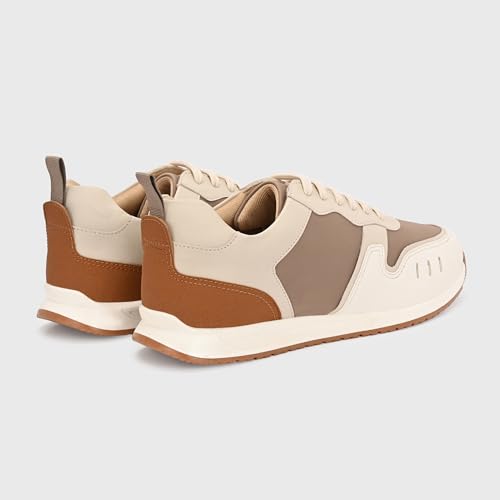 Image of Cruiser Men's Color Block Low-Top Sneakers | Cushioned Insole Comfortable Shoes | Durable TPR Sole with Trendy & Stylish Sneakers | Lace-Up Design with Gum Rubber Sole & Heel Pull-Tab (2654)