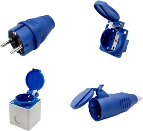 Conector de enchufe industrial 16A bipolar europeo impermeable Plug 012 2