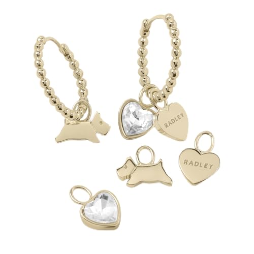 RADLEY 18ct Gold Plated Bobble Hoop Earring and Charm Set