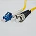 FiberCablesDirect LC-ST OS2 Fiber Patch Cable - 10Gb Duplex 50/125µm Singlemode Corning Glass | 0.5M (1.64ft) | Bulk Networking, Data Centers, Telecom, Enterprise Applications