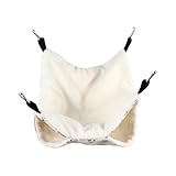 Hamac suspendu pour petits animaux de compagnie – facile et rapide à fixer à l'intérieur de la cage grâce aux 4 crochets métalliques inclus, durable et utilisable