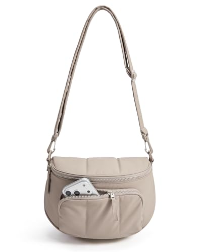 Image of BAGSMART Crossbody Bags for Women, Puffer Cute Bum Bag with Pouch, Quilted Hobo Bag for Daily Travel College