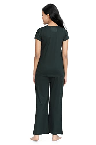 Image of Kids Night Suit for Girls - Cotton Set of Pyjama & T-Shirt Sleepwear - Lightweight & Comfortable Night Wear for Kids