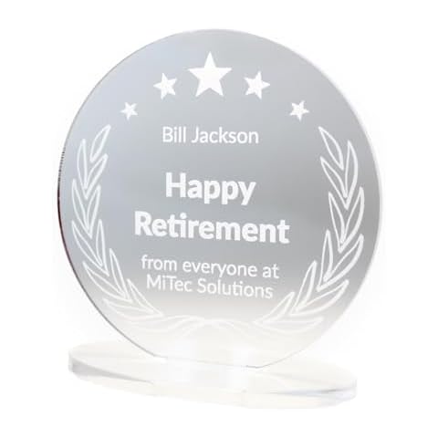Personalised Acrylic Trophy Plaque Award Cover