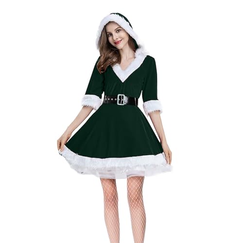 Generisch Schwarzes Kleid Schwarz Damen Kleider Elegant Blusenkleid Winter Langarm Weihnachtskleider V Ausschnitt Party Rotes Petticoat Weihnachten...