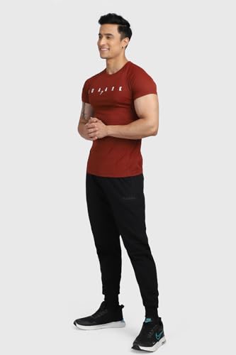 Image of FUAARK Men's Round Neck Slim fit Gym & Active wear Sports T-Shirt for Workout & Casual Wear