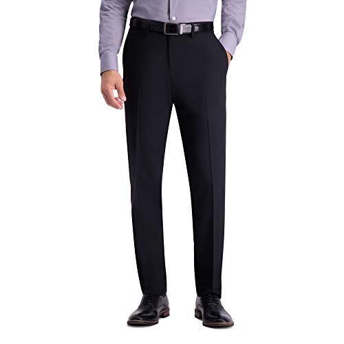 Haggar Men's Active Series Stretch Slim Fit Suit Separate Pant, Black, 30Wx30L