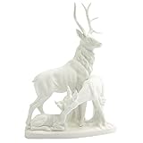 Reichenbach - Porzellanfigur - Figur - Hirschfamilie - Porzellan glasiert - Maße (BxH): 22 x 28 cm