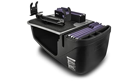 Image of AutoExec AE-FMEF-PS-GT Efficiency FileMaster Car Desk for Your Vehicle Workstation and Mobile Office, with Printer Stand