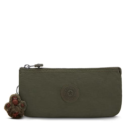 Kipling Womens Women's Barto Pouch, Organize Accessories, Slip Compartments, Zip Closure, Nylon Metallic Pouch, Jaded Green Tonal, 8 L X 4 H 0.75 D Us #TOP5