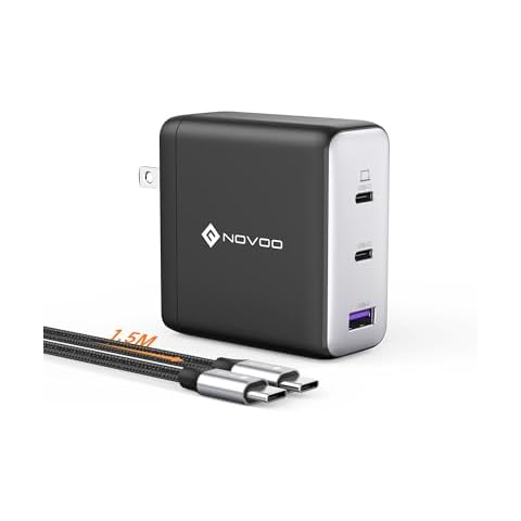 100W USB C Charger, 120W MacBook Pro Charger, 3-Port GaN Fast Charger with PD3.0, PPS, USB C Charger for MacBook pro & MacBook Air, ipad Air, iPhone 15, iPad, Laptops and All USB C Device Cover