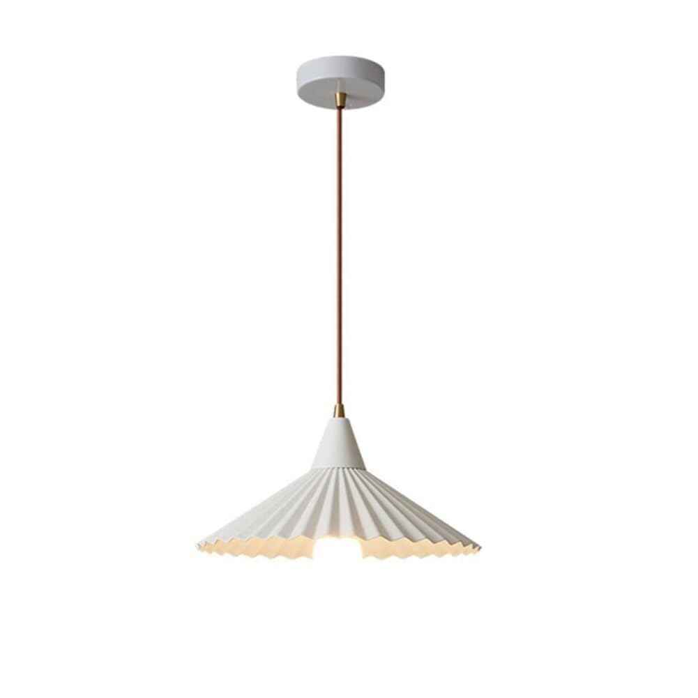 Suspension luminaire en métal blanc et fer réglable pour salle à manger