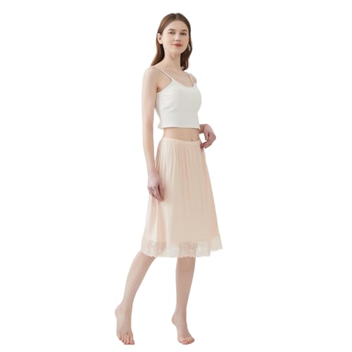 Image of 1 Pack Lace Half Slip Underskirt Half Slips for Under Dresses Skirt Extenders Womens Anti Static Half Slip