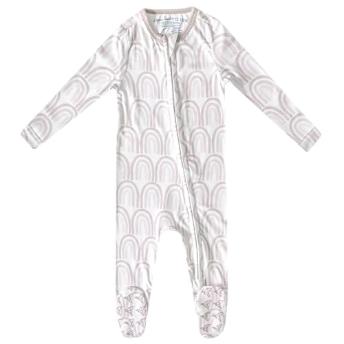 Image of Copper Pearl Zip-Up Footie Baby Pajamas - Soft Newborn Onesies for Boys & Girls, Tag-Free with Two-Way Zipper Baby Sleepers for Newborn - 24 Months, Bliss