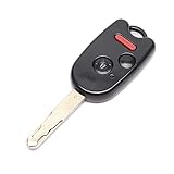 STAUBER Best Honda Key Shell Replacement for Civic, Odyssey, and Crosstour / NO LOCKSMITH REQUIRED! Save money using your old key and chip! (3 Button, Black)
