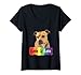 Femme Love is Love Jouet pour chien Pitbull arc-en-ciel T-Shirt avec Col en V