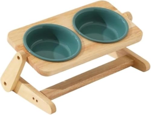 AOBOPO 食器・ボウル セラミック猫ボウル 陶製 フードボウル ダブル おやつ皿 水飲みボウル ペットボウル台 角度調整可能 ダブルボウル 犬用ボウル 猫犬食器 フードボウルネコボウルねこエサ入れ 滑り止め 猫 お水入れ 餌入れ 斜め えさ 皿スタンド