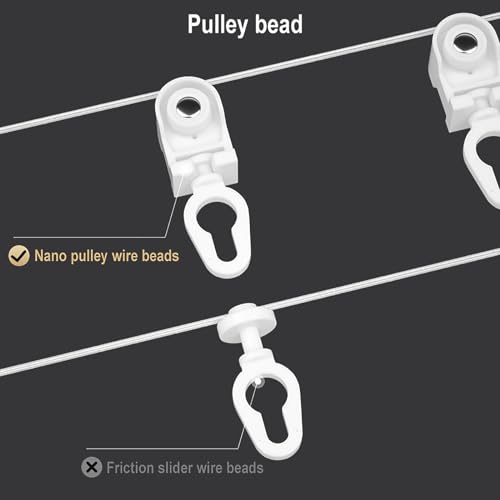 Rail rideau double boucle en aluminium rigide durable