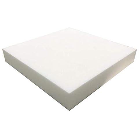 Foamma 4” x 24” x 24” (1 Pack) - High Density Outdoor Couch Cushion Replacement for Patio Furniture, Square Foam Pad for Couch Cushion Support, Upholstery Foam Padding for Sofa - Cover Not Included Cover