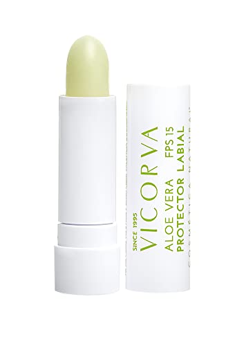 Vicorva | Original Protector Labial SPF 15 | 1 barra | Bálsamo Labial | Aloe Vera | Moisturizing Stick Labial Sin Color | Lip Balm | 4 gr