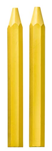 KWB 2er Set Signierkreide gelb Ø 110 mm x 11 mm für Metal Karton Metal u. v. m.