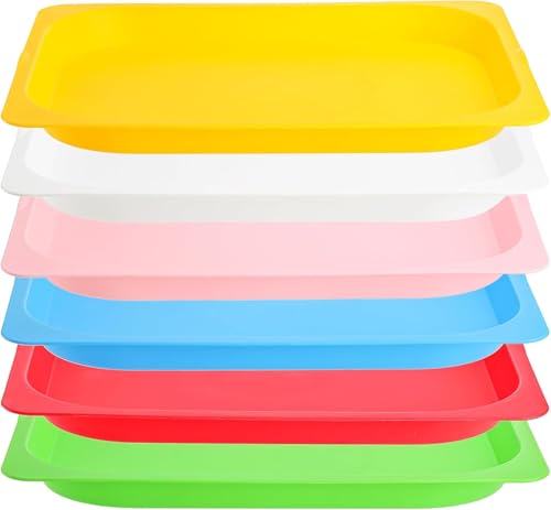 Elsjoy Set of 6 Plastic Activity Trays, 15 x 12