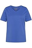 Gerundeter V-Ausschnitt Ulla Popken, Damen, große Größen, T-Shirt, V-Ausschnitt, Halbarm