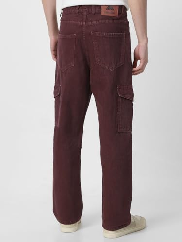 Image of Neostreak Men's Loose Baggy Fit Washed Cargo Jeans with 6 Pockets Non-Stretchable