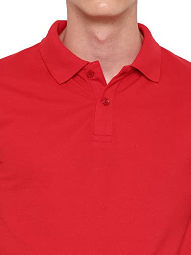 Image of Deniklo Men's Polyester Half Sleeve Regular Fit Solid Polo T-Shirt