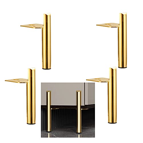 ALXEH 4 Inch Gold Furniture Legs