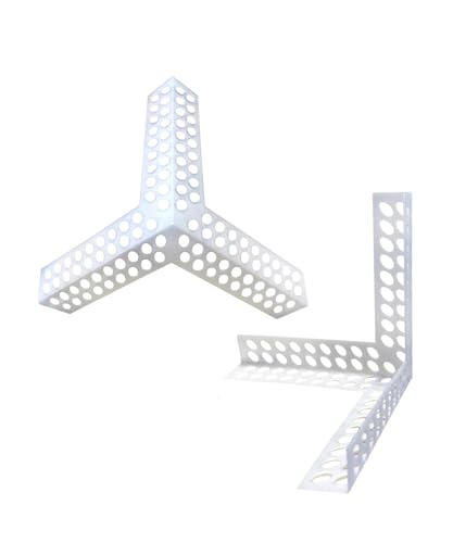 Maigoo 𝐌𝐚𝐢𝐠𝐨𝐨 Drywall Corner Bead,3 Way Corners for Drywall,3 Way Inside Outside Drywall Corner,for Prevent Corner Cracking(10Pcs), white